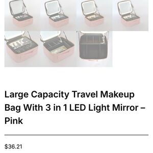 Pink Travel Jewelry Organizer